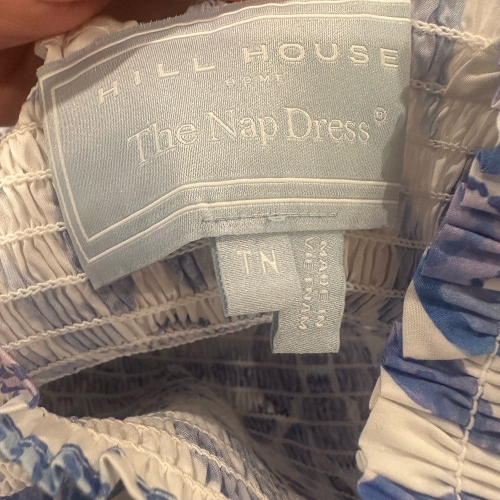 Hill House ELLIE NAP DRESS, Blue and White Midi Dress - Picture 5 of 5